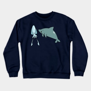 Dolphin and Squid Crewneck Sweatshirt